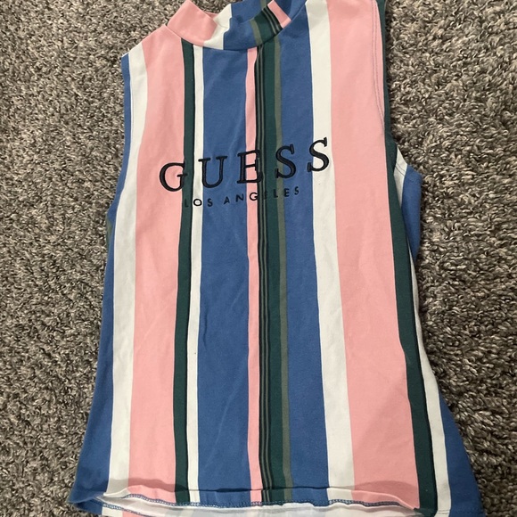Striped Sleeveless Guess Shirt - Picture 2 of 5